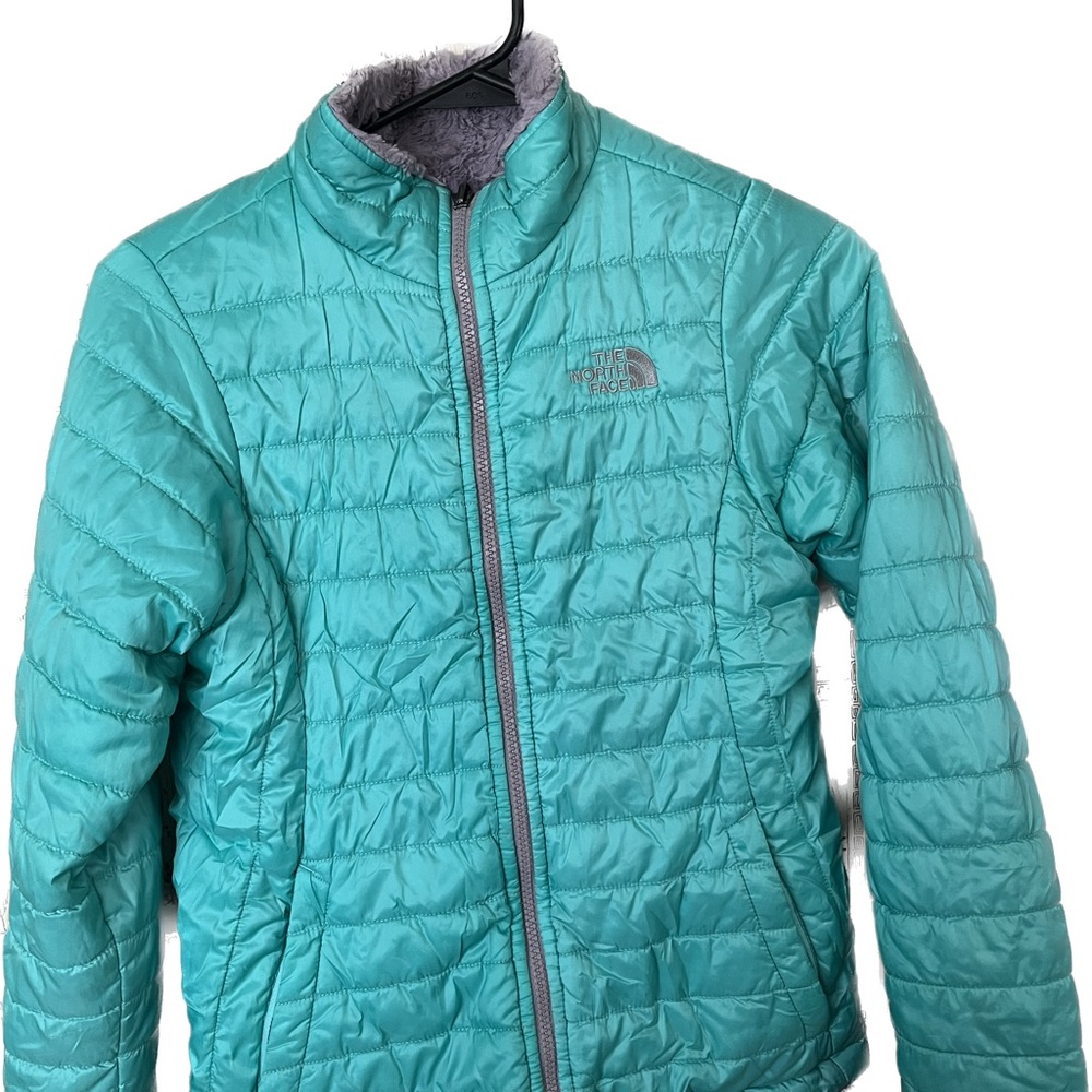 Used Green Kids North Face Jacket size medium